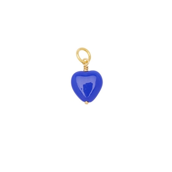 Pico Copenhagen - French Heart Pendant Vedhæng, blå